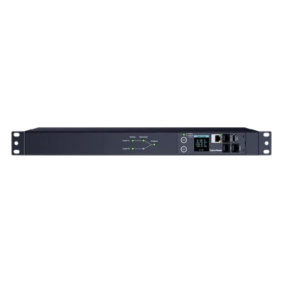 PDU ATS Monitoreable / 10 Salidas NEMA 5-15R / 2 Entradas 120 Vca NEMA 5-15P / 1UR Horizontal 19 in / Transferencia 8-12 ms