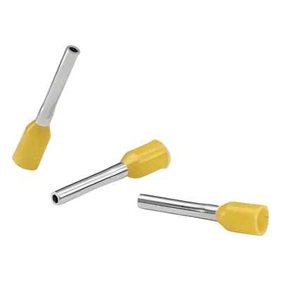 Férula Aislada / 18 AWG / 12 mm Largo / DIN Color Amarillo / 500 Piezas