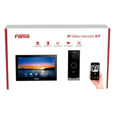 Kit Videoportero IP / Pantalla Táctil 7" HD / Cámara 2 Megapixel / Wi-Fi Dual Band / PoE / 10,000 Tarjetas RFID / ONVIF