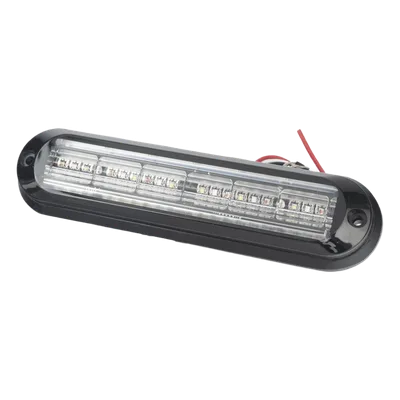Luz Auxiliar Ultra Brillante / 18 LEDs 3W / IP67 / Rojo/Azul/Ambar / 142.6x36x14mm / 10-30VDC / 0.47x0.12x0.05ft