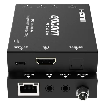 Extensor HDMI / 4K@60Hz 4:4:4 / HDR y Dolby Vision / Transmisión 70 m (229.7 ft) por CAT6/6a / PoC Bidireccional / ARC y Audio Óptico / EDID e IR