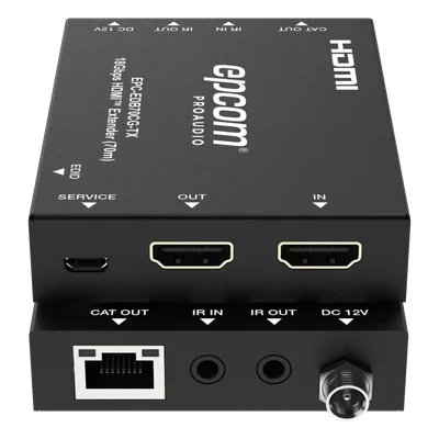 Extensor HDMI / 4K@60Hz 4:4:4 / HDR y Dolby Vision / Transmisión 70 m (229.7 ft) por CAT6/6a / PoC Bidireccional / ARC y Audio Óptico / EDID e IR