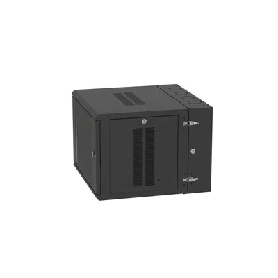 Gabinete de Montaje en Pared / 19in / 9 UR / 635mm (2.08ft) Profundidad / Ventana de Seguridad / Negro