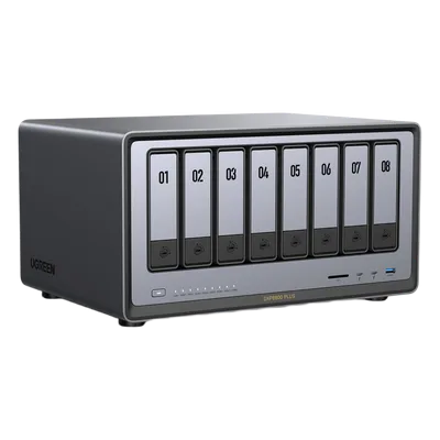 NAS Profesional / 8 Bahías SATA + 2 M.2 NVMe / Intel Core i5-1235U 10 Núcleos / 2 Puertos 10GbE / Thunderbolt 4 40 Gbps / HDMI 8K / DDR5 64 GB / PCIe 4.0 x4