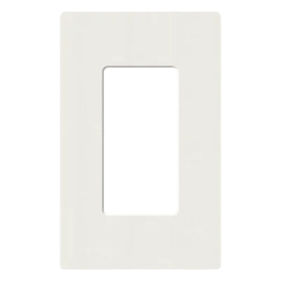 Placa de pared Claro / 1 espacio (1-gang) / acabado satín / color Architectural White / sin tornillos visibles / apertura decorador