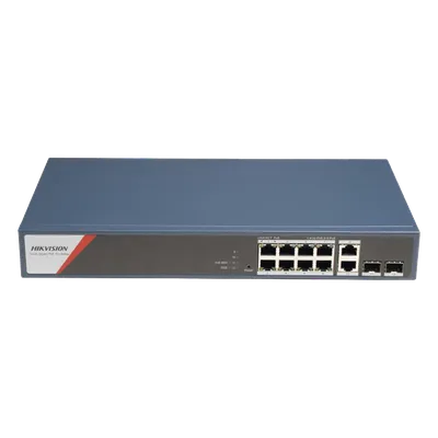 Switch PoE+ Administrable / 8 Puertos Gigabit PoE++ 90 W / 2 Puertos Uplink 1000 Mbps / 2 Puertos SFP / Alcance Extendido 300 m (984.3 ft) / 130 W