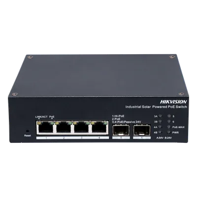 Switch Industrial Administrable / 4 Puertos PoE Gigabit / 1 PoE++ 90W + 3 PoE+ 30W / 2 SFP / 120W Total / 300 m (984 pies) / -40°C a 75°C