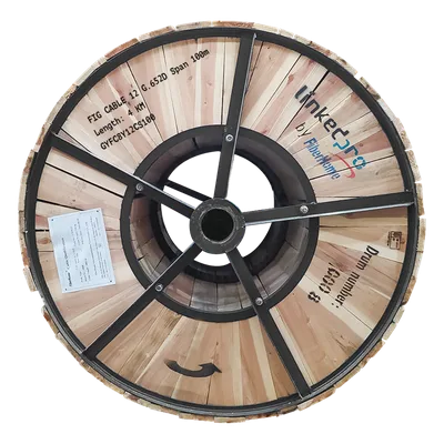 Carrete de Fibra Óptica Aérea Figura 8 / G.652D Monomodo / 12 Hilos / Span 100 m / 4 km / 13,123 pies