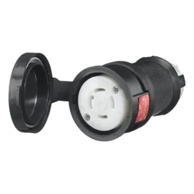 Conector Hembra con Bloqueo de Media Vuelta / 30 A / 480 V CA / 3 Polos Trifásico / NEMA L16-30R / IP66 / -40°C a 75°C / 0.350-1.150 pulg (0.029-0.096 ft)