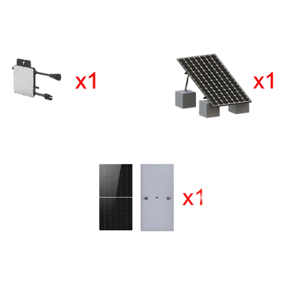 Kit Solar Interconexión / 500 W / 220 Vca / Microinversores / Montaje Incluido / 640 Wp Módulo