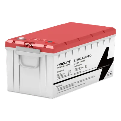Batería LiFePO4 / 2.56 kWh / 25.6V / 100 Ah / BMS Integrado / IP65 / Comunicación RS485 y CAN