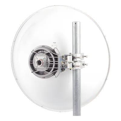 Antena Parabólica Direccional / 32.1 dBi / 4.9 a 6.4 GHz / Doble Polarización MIMO / Plato Profundo / Guía de Onda / Soporte Incluido