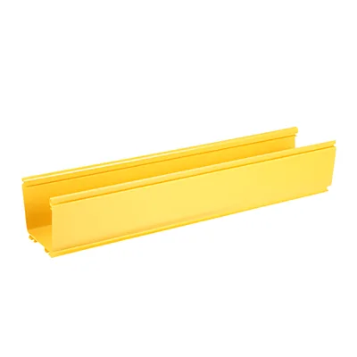 Canaleta de Enrutamiento de Fibra Óptica / 4x4 pulgadas / PVC Rígido UL 94V-0 / 3 m (9.8 ft) de Largo / Radio de Curvatura 2' / Color Amarillo