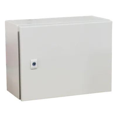 Gabinete de Acero IP66 / IK10 / 500 x 300 x 300 mm / Carga 45 kg / Placa Trasera Metálica / Cerradura con Llave