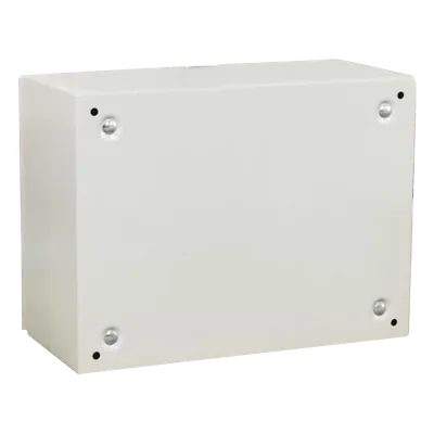 Gabinete de Acero / IP66 / IK10 / 400 x 300 x 300 mm / Carga 40 kg / Placa Trasera Metálica 2 mm / Cerradura con Llave