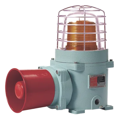 Combinación de baliza LED ámbar con sirena electrónica / 120 dB / ATEX / IP66 / 24 VCD / Zonas peligrosas
