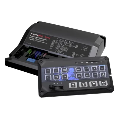 Sirena Vehicular / Amplificador Clase D 200W / Controlador Deslizante 19 Botones / 12 Salidas Auxiliares / Grabación 20 Segundos