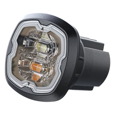 Estrobo Empotrable LED / 6 LED Doble Color / Homologado ECE R65 Clase I / IPX7 / 12-24 VCD / Sincronización hasta 20 Unidades