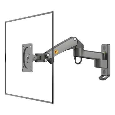 Soporte de Pared para Monitor / 17" a 35" / Carga 12 Kg (26.4 lbs) / VESA 75x75 y 100x100 / Inclinación -30° a +85° / Rotación 360° / Acero