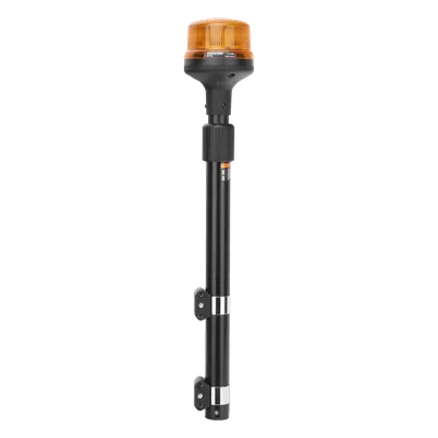 Luz Telescópica para Motocicletas / 8 LED / Ámbar / 12~24 VCD / 11 Patrones de Destello / IP6K6 / Perfil Bajo 88 mm
