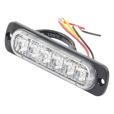 Luz Auxiliar LED / 6 LED Alta Potencia / Perfil Bajo 9 mm / SAE Clase 1 / ECE R65 / IPX7 / Sincronización 15 Unidades