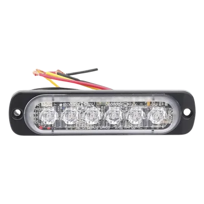 Luz Auxiliar LED / 6 LED Alta Potencia / Perfil Bajo 9 mm / SAE Clase 1 / ECE R65 / IPX7 / Sincronización 15 Unidades