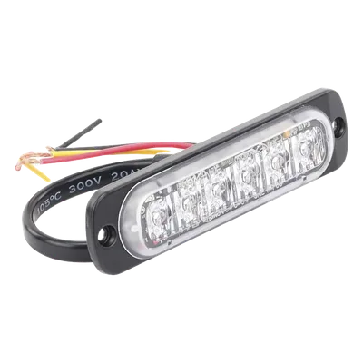 Luz Auxiliar LED / 6 LED Alta Potencia / Perfil Bajo 9 mm / SAE Clase 1 / ECE R65 / IPX7 / Sincronización 15 Unidades