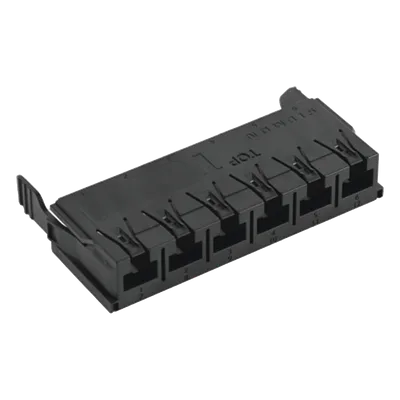 Placa Adaptadora / Combo Fibra y Cobre / 6 Puertos UTP / Vacía / Negro / 19.69 pies