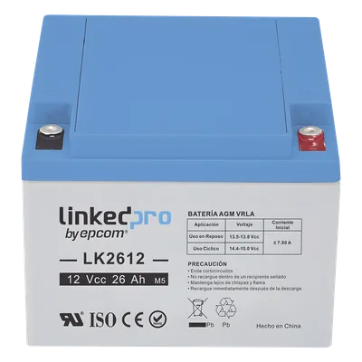 Batería de Respaldo AGM / 12 V / 26 Ah / Vida Útil 5 Años / Terminales M5 / Certificación UL