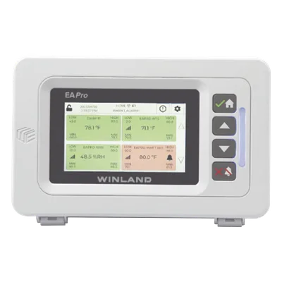 Monitor IP de Entorno / 34 Zonas / 4 Sensores Cableados / 30 Sensores Inalámbricos / Rango -100°C a 150°C / Relés de Alarma