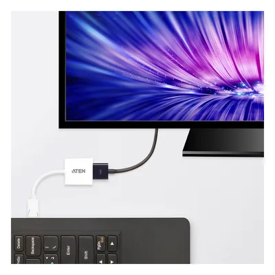 Adaptador de Video / DisplayPort Macho a HDMI Hembra / 1080p 60Hz / Conversión DP 1.2a a HDMI 1.4 / Audio Integrado / Plug and Play