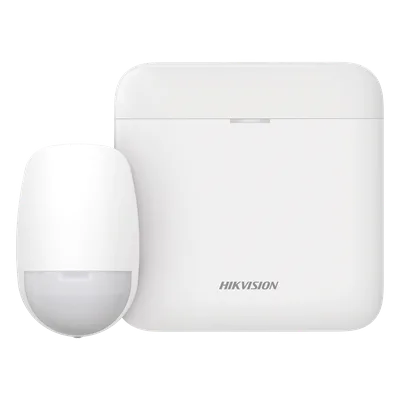 Kit de Alarma Inalámbrica / Hub con Batería 35 h / Sensor PIR 15 m (49.2 ft) / 85.9° Cobertura / 48 Zonas / Wi-Fi 2.4 GHz / 433 MHz AES-128