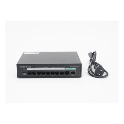 Switch PoE+ / 8 Puertos Gigabit / 2 Uplink GE+SFP / 120W / Sin Ventilador / 20 Gbps / 4 kV