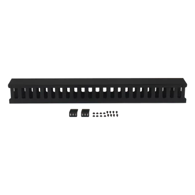 Organizador Vertical de Cable / 24U / Acero Sólido / 260 Cables CAT5E / Compatible Racks EIRL y EIQR