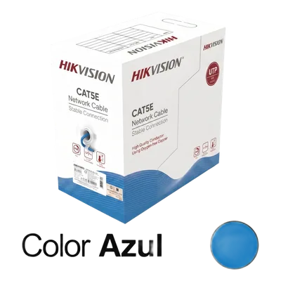 Bobina de Cable UTP / Cat5E 24 AWG / 305 m (1000 ft) / 100% Cobre / PoE 802.3af/at / Uso Interior / PVC CM