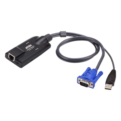 Cable Adaptador KVM / VGA USB / Resolución 1920x1200 / 131 pies (40 m) / Emulación de teclado y mouse independiente