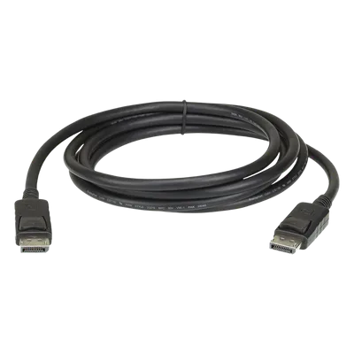 Cable DisplayPort / 2 m (6.6 ft) / 32.4 Gbps / 8K HDR Dinámico / 32 Canales de Audio / Pestañas de Seguridad