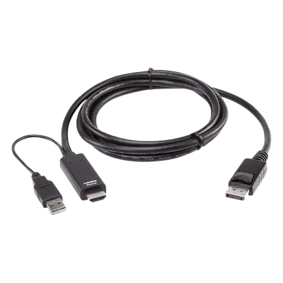 Cable Conversor HDMI a DisplayPort / True 4K 4096x2160 / 60 Hz / 1.8 m (5.9 ft) / USB-A Alimentación