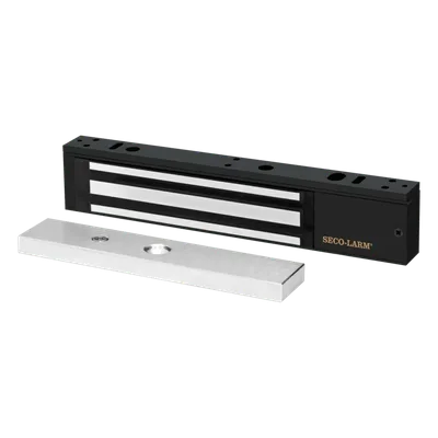 Chapa Magnética Electromagnética / 600 lb (272 kg) / 12/24 VDC Seleccionable / Sensor de Adherencia / LED de Estado / Sin Magnetismo Residual / IP