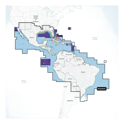 Carta Náutica / México, Centroamérica y Brasil / Golfo y Costa Este de EE. UU. / Caribe y Bermudas / Panamá, Galápagos y Sudamérica