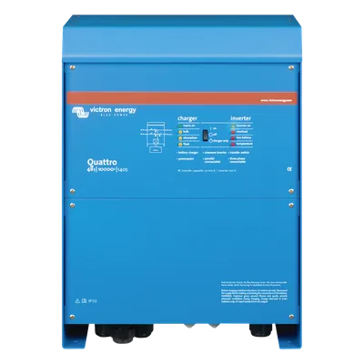 Inversor Cargador de Onda Pura / Entrada 48 Vcc / Salida 8000 W 120 Vca 60 Hz / Conmutación Automática Dual / Potencia Pico 20000 W / Paralelo hasta 96 kW