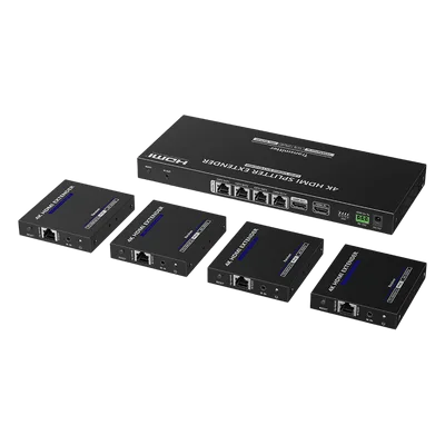 Extensor y Divisor HDMI 1x4 / 4K @ 60 Hz / Hasta 70 m (229.7 ft) / HDR10 / IR Bidireccional / RS232 / PoC