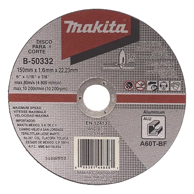 Disco de corte / Aluminio / 4 1/2 pulgadas (114 mm) / 13,300 RPM / Grano grueso