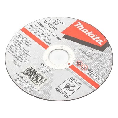 Disco de corte / Aluminio / 4 1/2 pulgadas (114 mm) / 13,300 RPM / Grano grueso