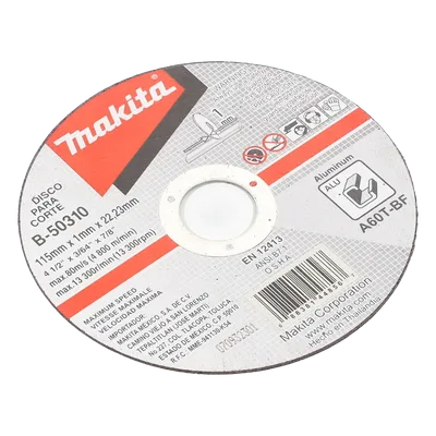 Disco de corte / Aluminio / 4 1/2 pulgadas (114 mm) / 13,300 RPM / Grano grueso