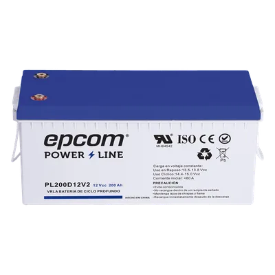 Batería de Respaldo AGM / 12 VCC / 200 Ah / Ciclo Profundo / Terminales T5 / Certificación UL