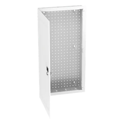 Gabinete de Montaje en Pared / Acero Calibre 18 / Capacidad 16 kg (35 lb) / Puerta Reversible con Cerradura / Ventilación Integrada / 28 in de Altura