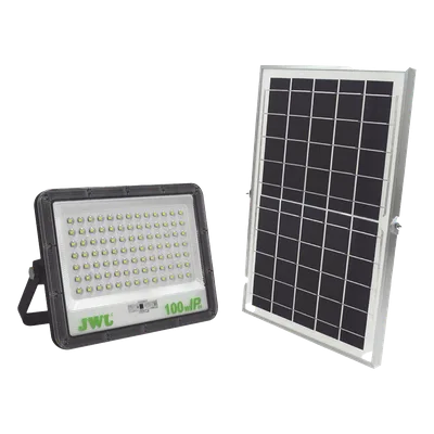 Reflector LED Solar / 100 W / 6 500 K / Panel Solar Integrado / IP66 / Ángulo 120° / Batería 3.2 V CD