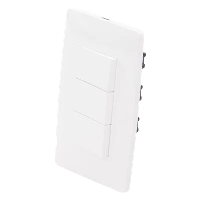 Apagador Triple Sencillo de 10 A/ 127 V CA ~ 60 Hz / Color Blanco.