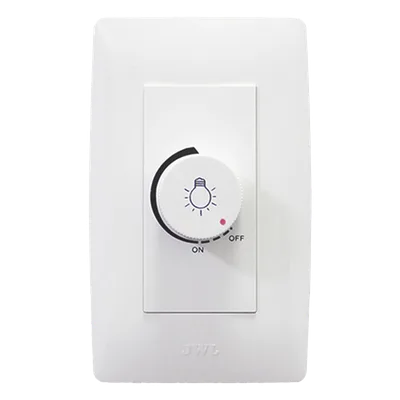 Dimmer Rotativo / 300 W / 127 V CA / Instalación en Muro / Blanco